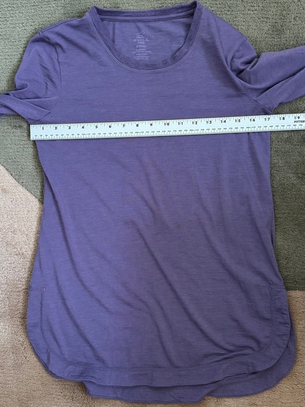 Long Sleeve Scoop Neck Tunic Top in Hazel - Picture 7 of 8